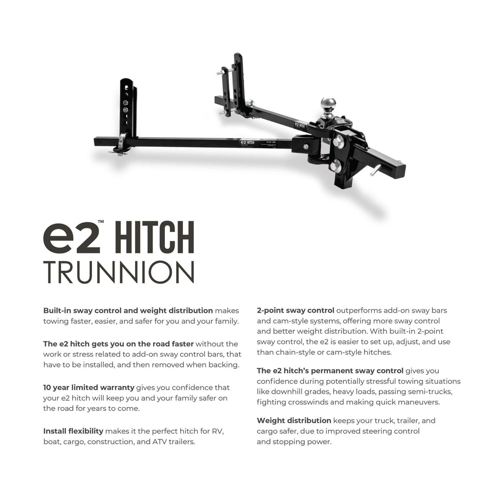 2-Point Sway Control Trunnion Hitch, 10,000 Lbs Trailer Weight Rating S852