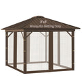 Replacement Gazebo Mosquito Netting 8x8x7 FT Brown V62390