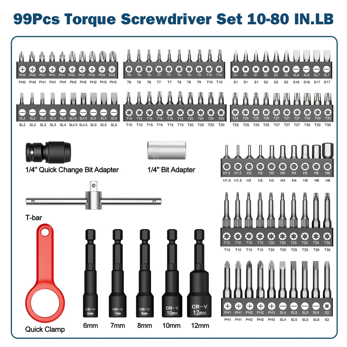 Torque Screwdriver Set 99-Piece Y569
