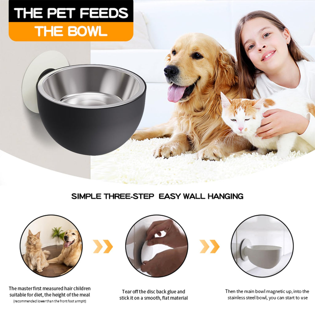 Wall Mounted Pet Bowls Dishwasher Safe O5883