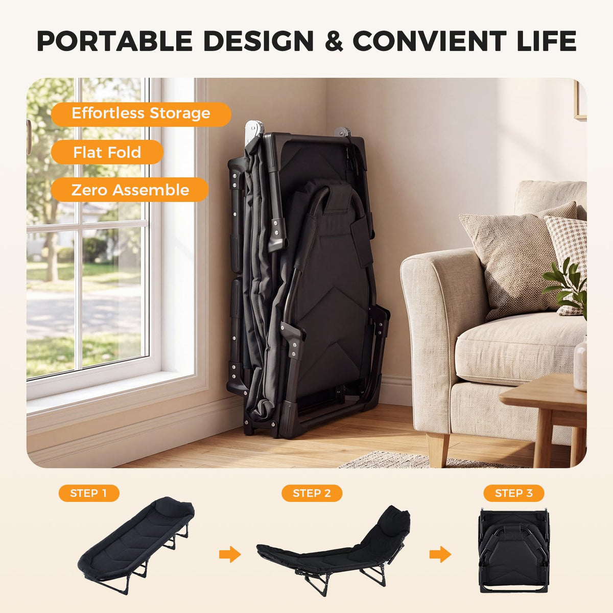 Camping Cot with Mattress X92577