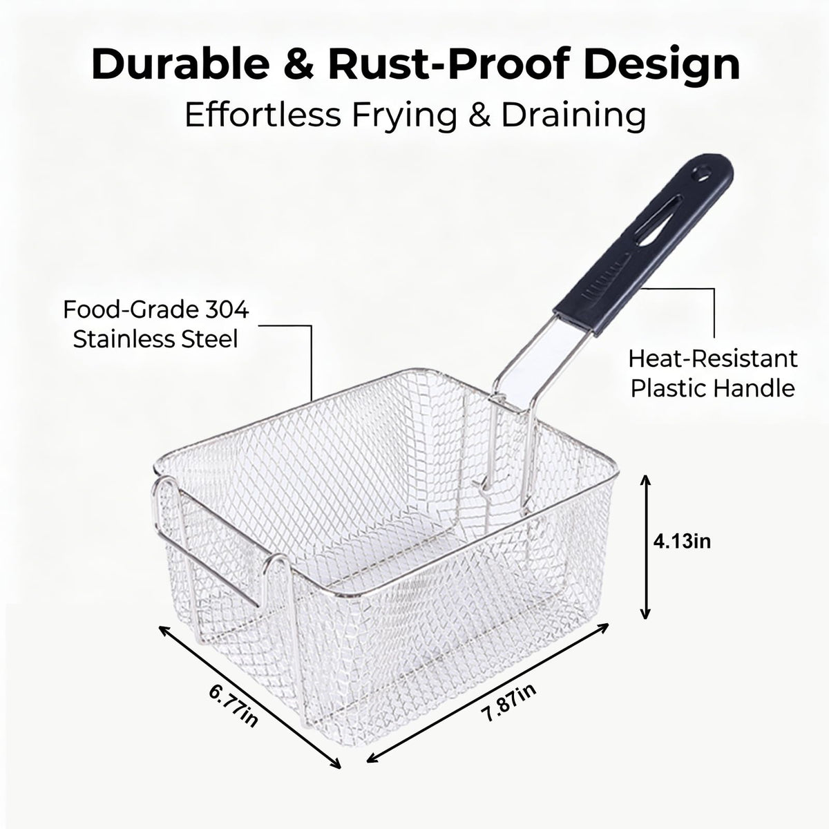Stainless Steel Fry Basket with Detachable Handle L914214