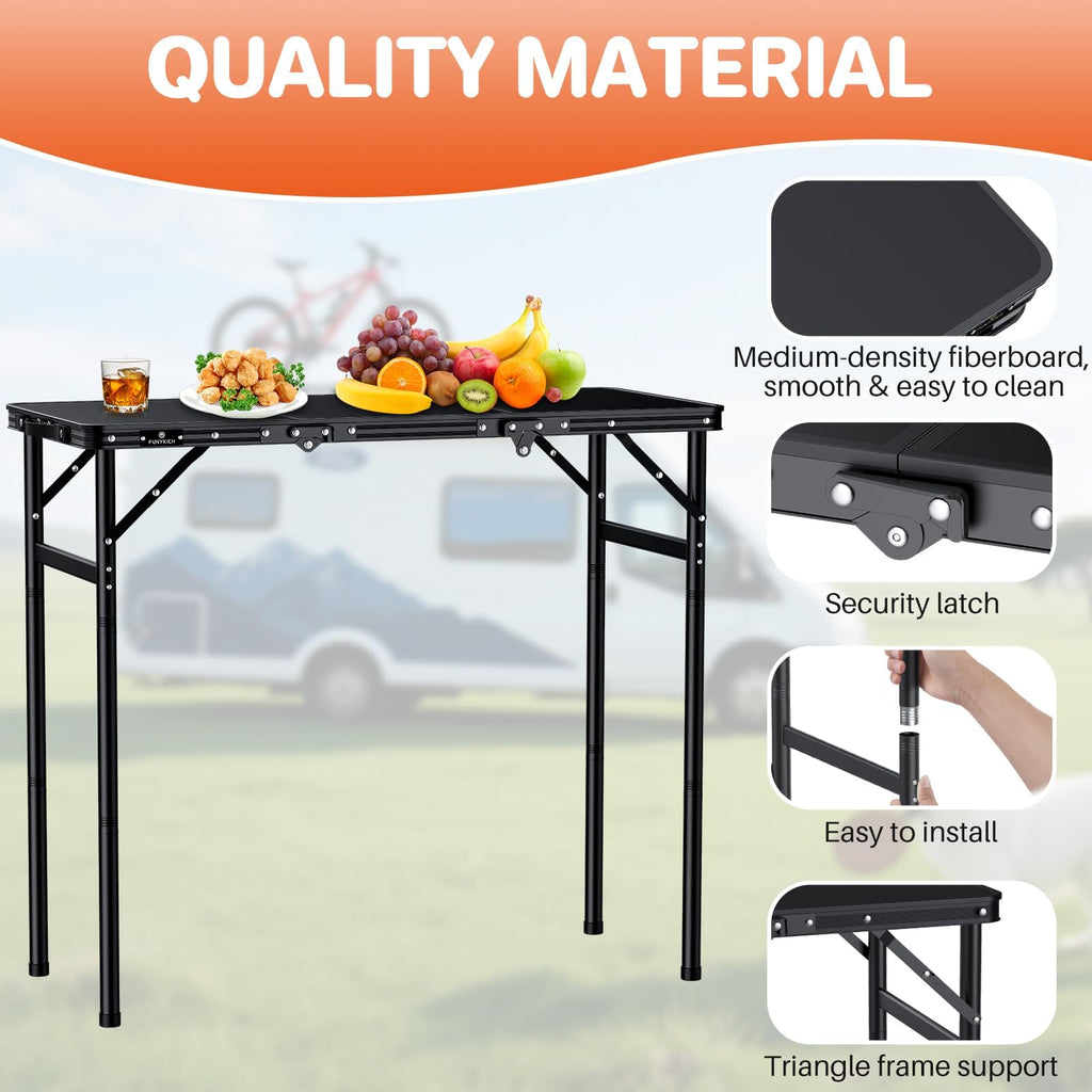 Aluminum Folding Camping Table 3 Height Adjustable J40747