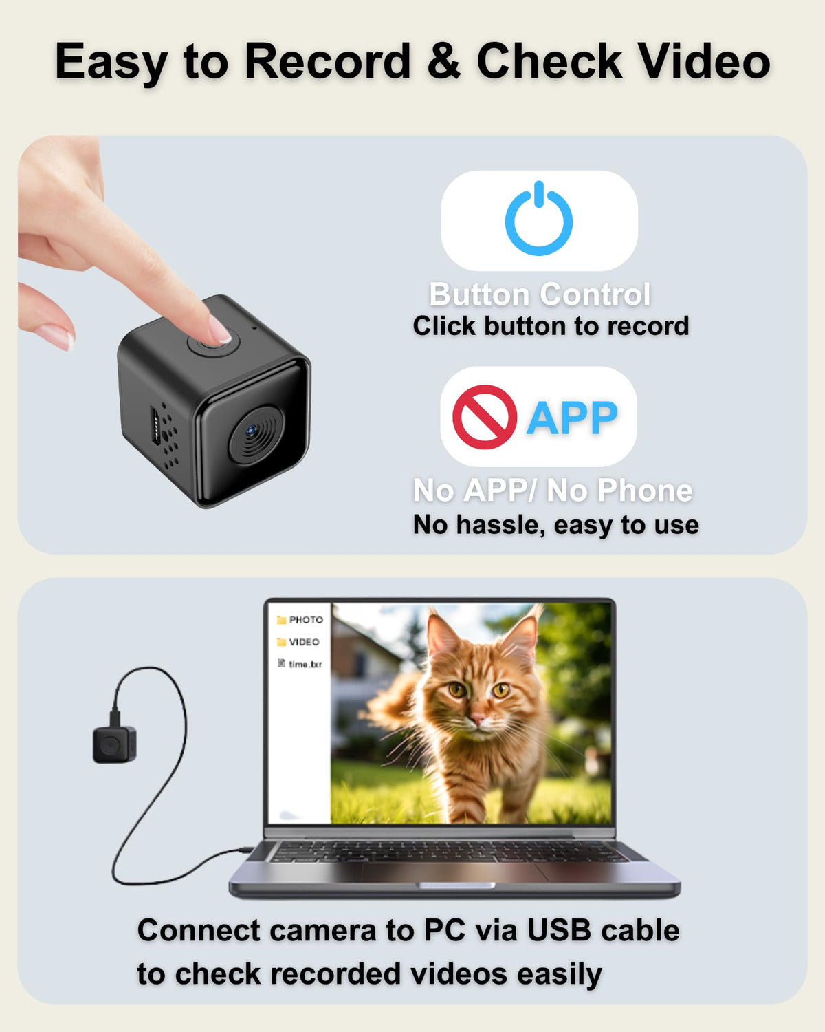 Cat Camera Collar with Tracker Tag, 1080P HD Pet POV Action Cam, Lightweight 0.7oz, Night Vision Z525