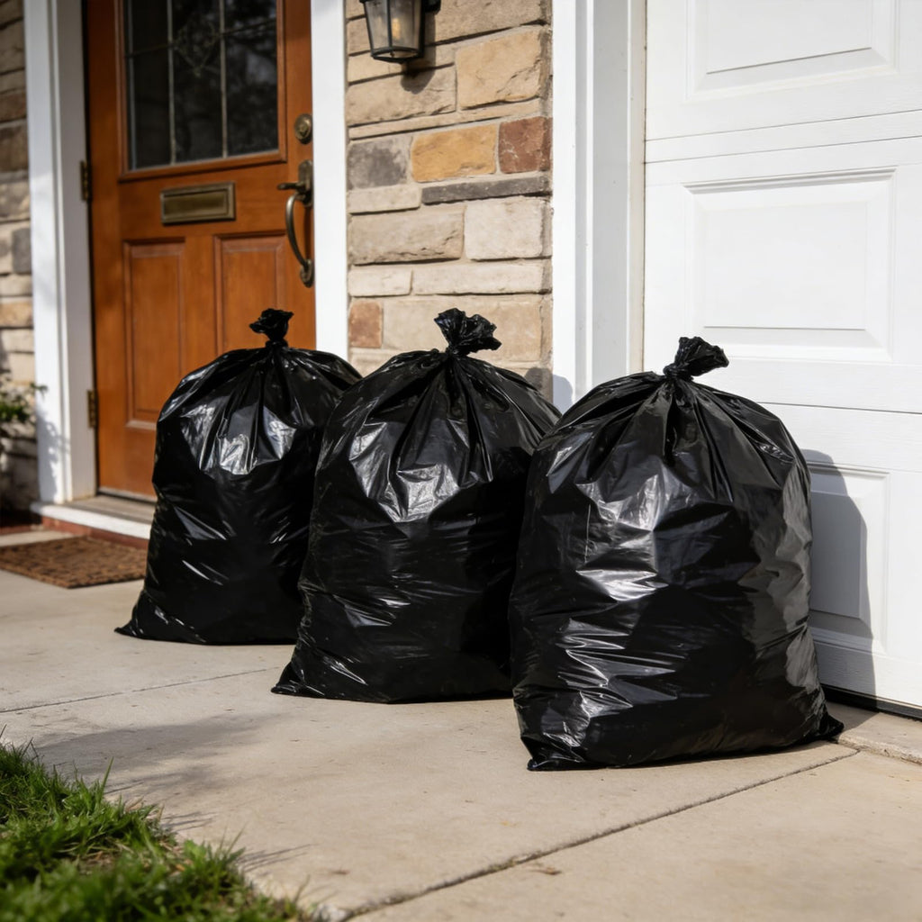 40-45 Gallon 100 Count 21 Micron HDPE Trash Bags N74296