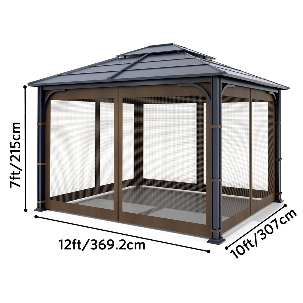 Brown 4-Panel Mosquito Netting V754577