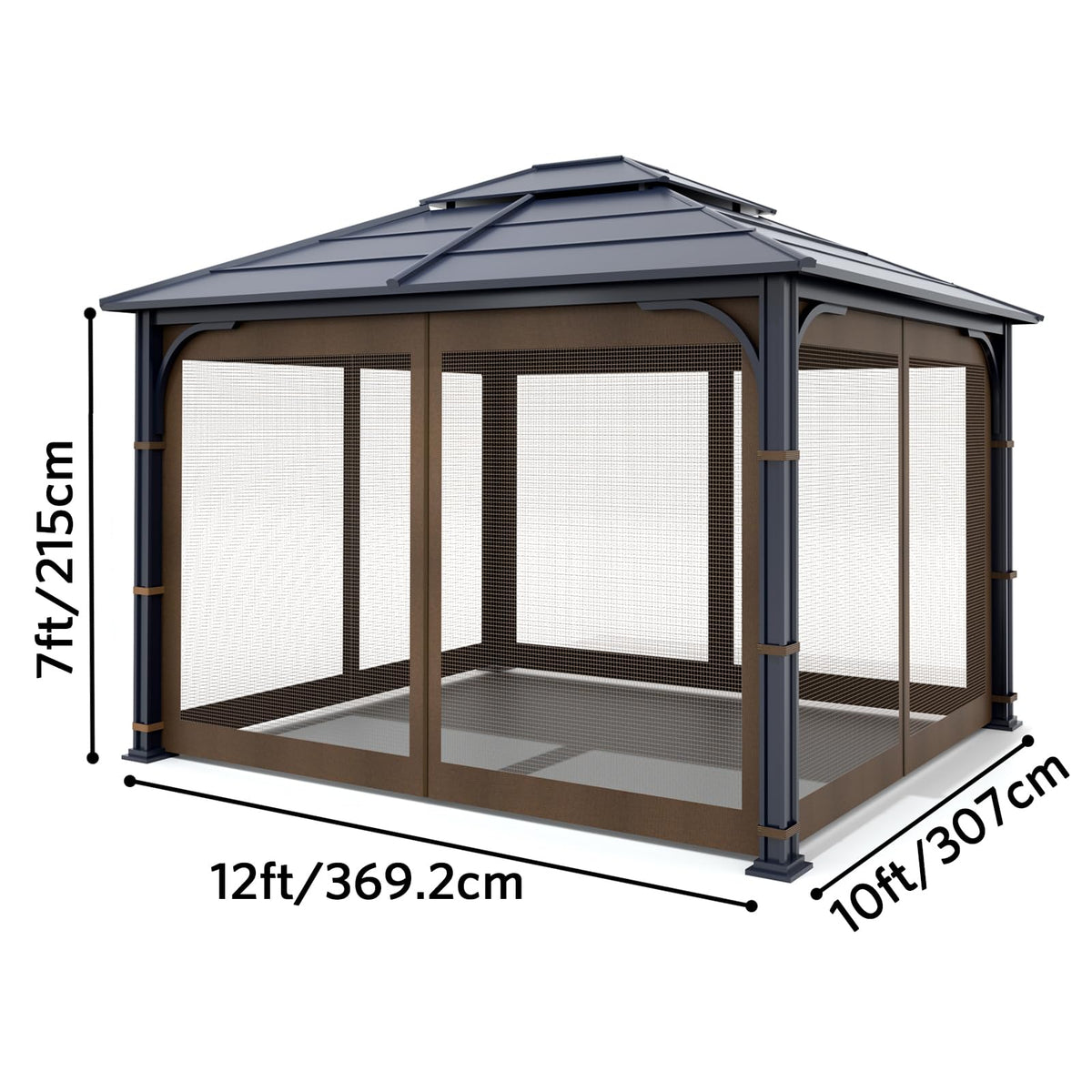 Brown 4-Panel Mosquito Netting V754577