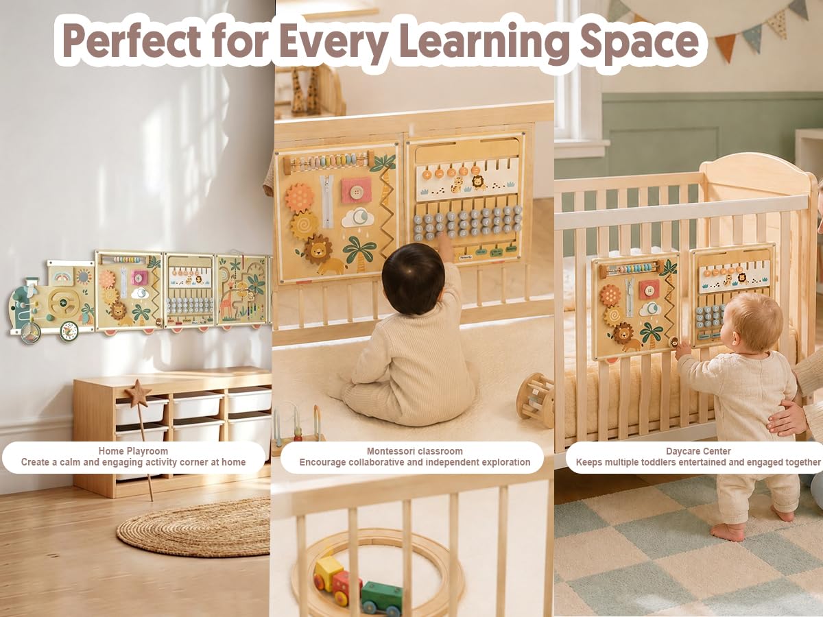 Montessori Wooden Activity Wall Board for Toddlers 18M+ P8393