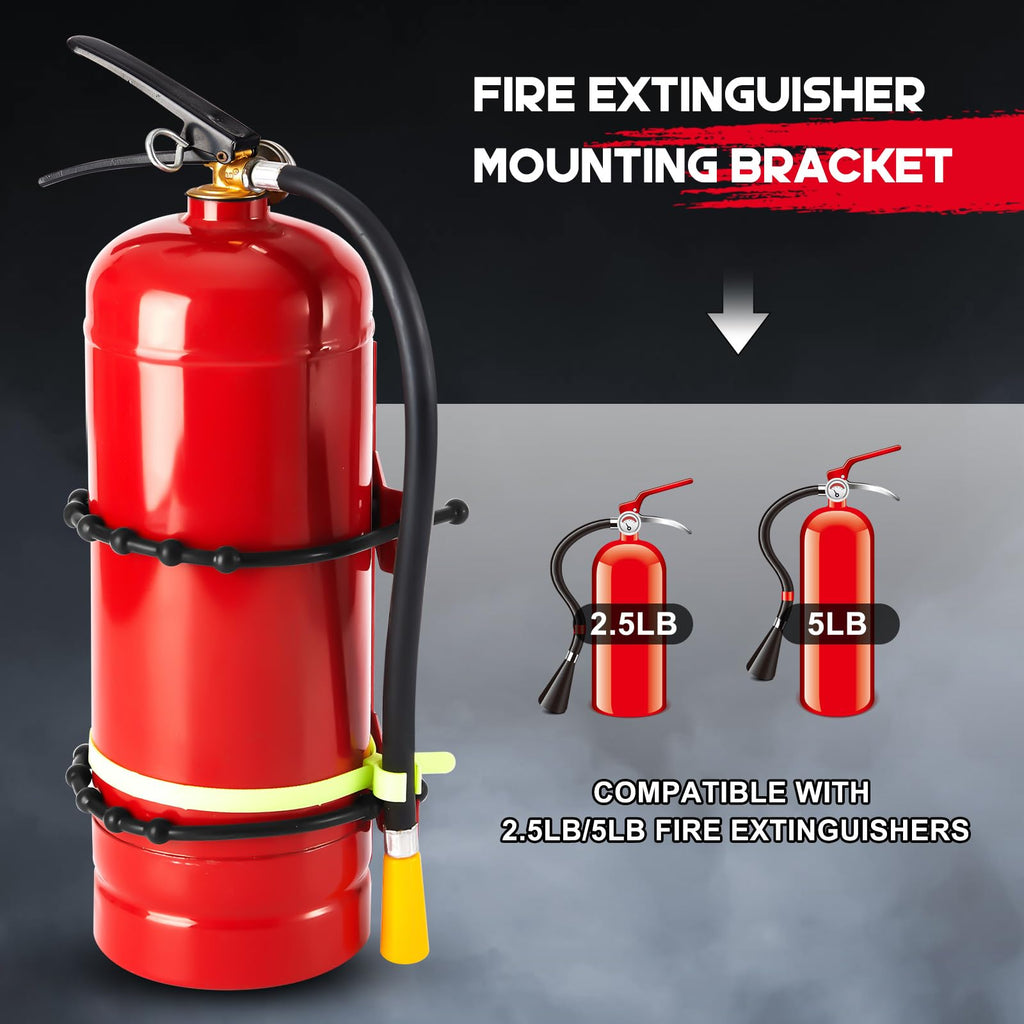 4 Pcs Fire Extinguisher Bracket, 2.5 Lb and 5 Lb, Red R84522