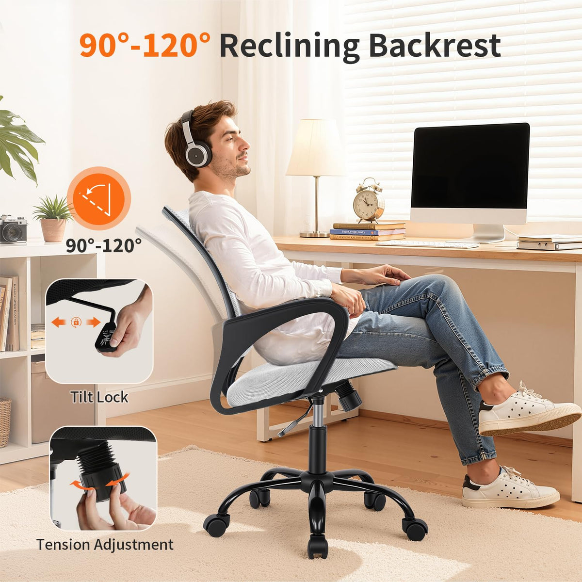 Ergonomic White Mesh Office Chair G25041