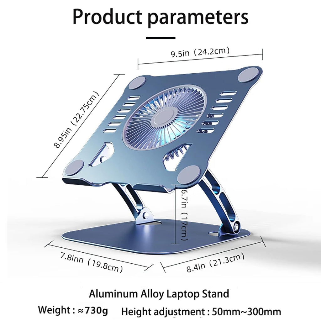 Laptop Cooling Pad Stand Blue & Gray V80654