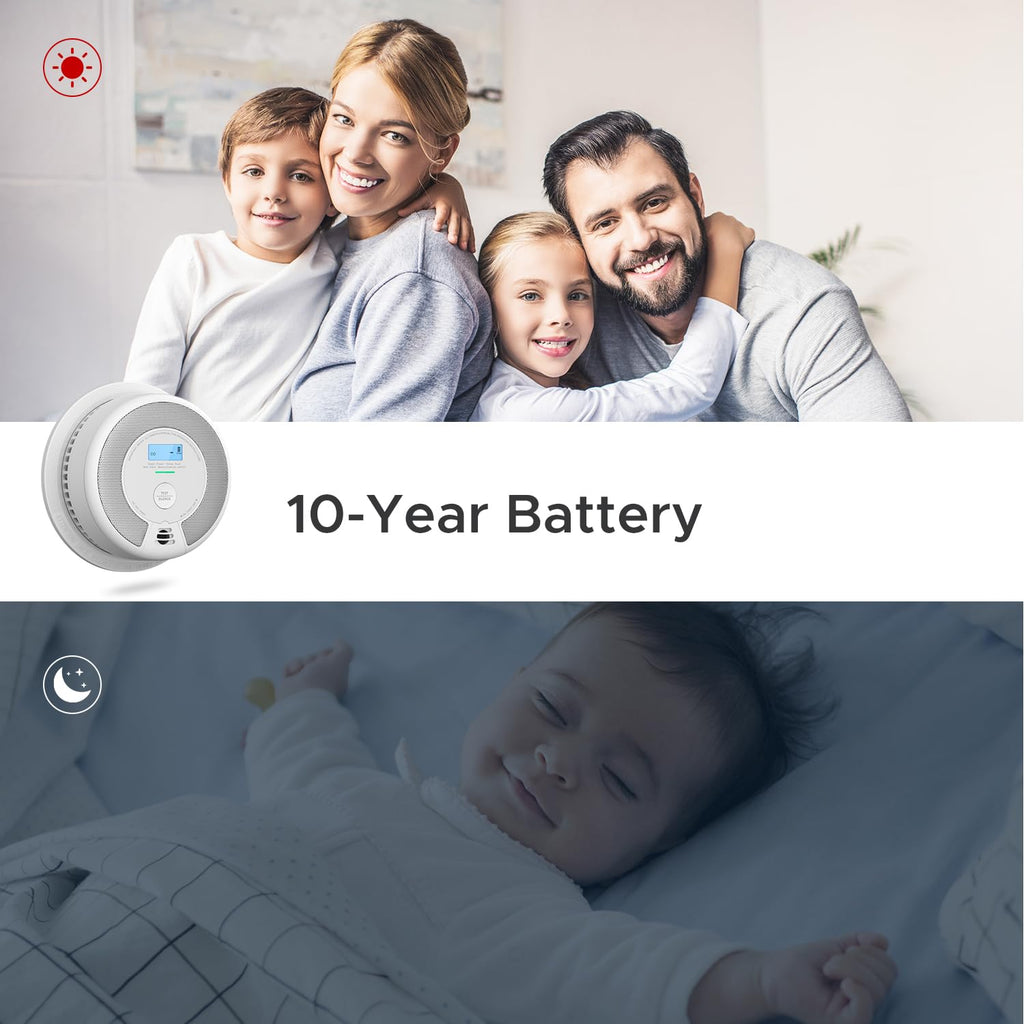 Combination Smoke & CO Alarm, 10-Year Battery, 3-Pack V3082