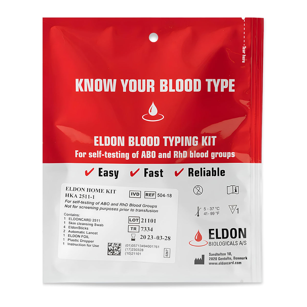 Home Blood Typing Kit 8 Kits N4979