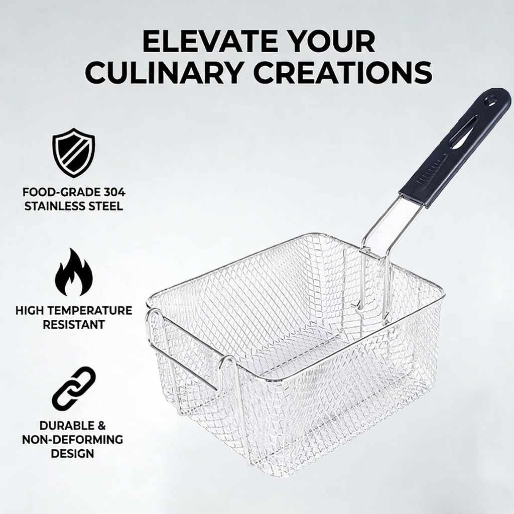 Stainless Steel Fry Basket with Detachable Handle L914214