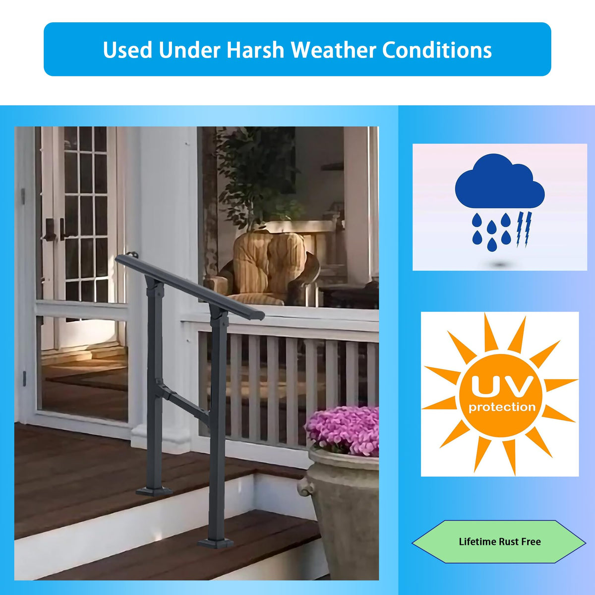 1 Step Aluminum Alloy Handrail W779