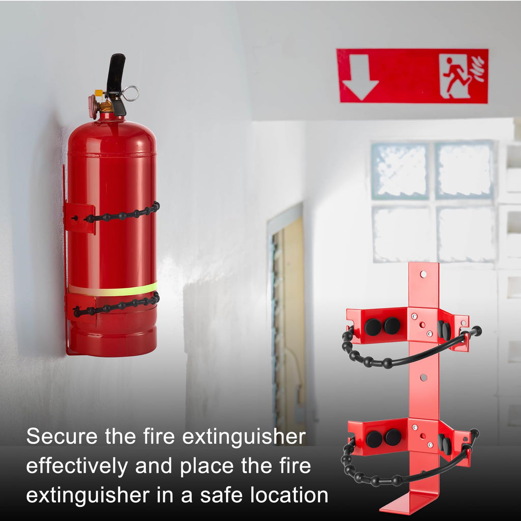 4 Pcs Fire Extinguisher Bracket, 2.5 Lb and 5 Lb, Red R84522