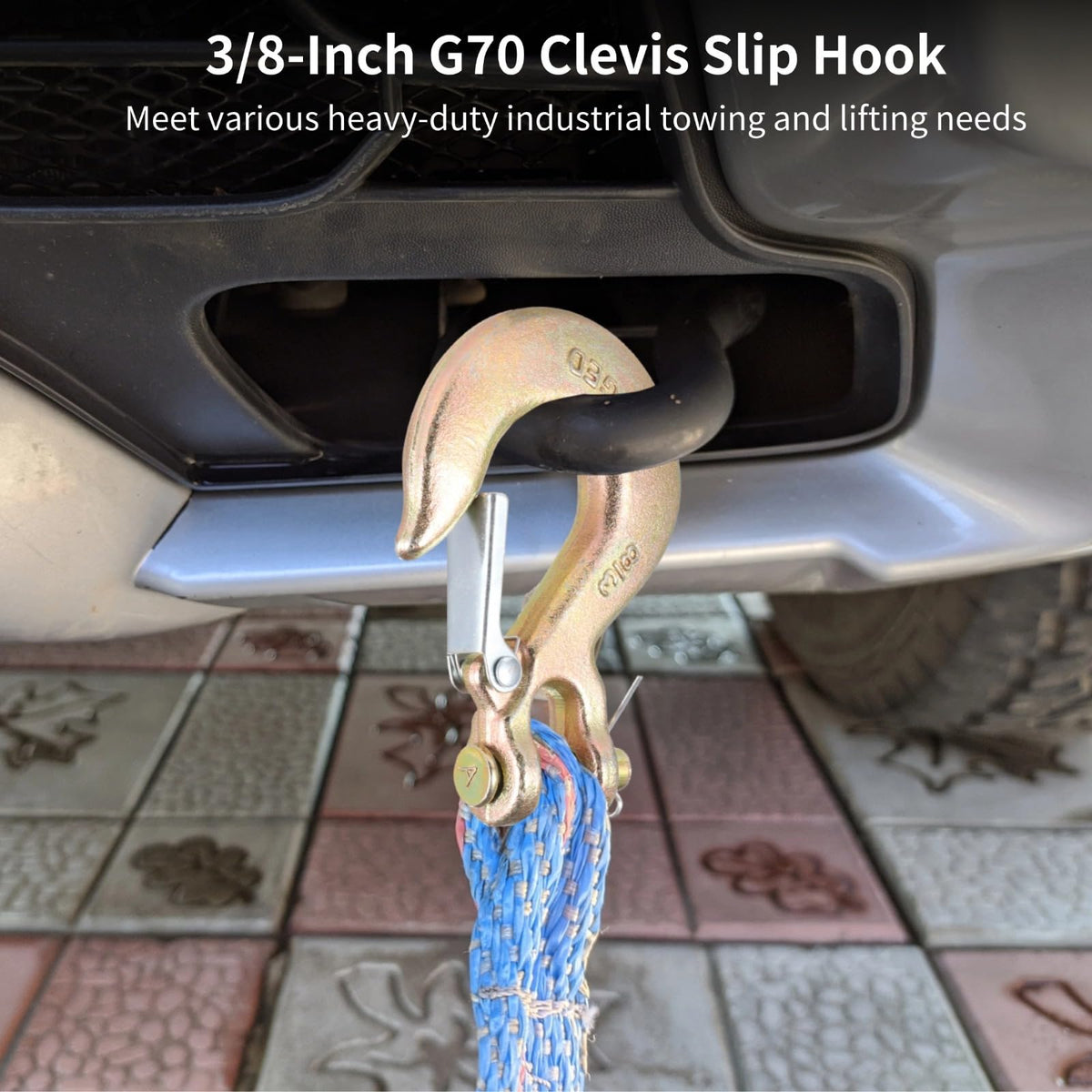 4-Pack 3/8-Inch Grade 70 Forged Steel Clevis Slip Hooks 18,000 Lbs Capacity U85694