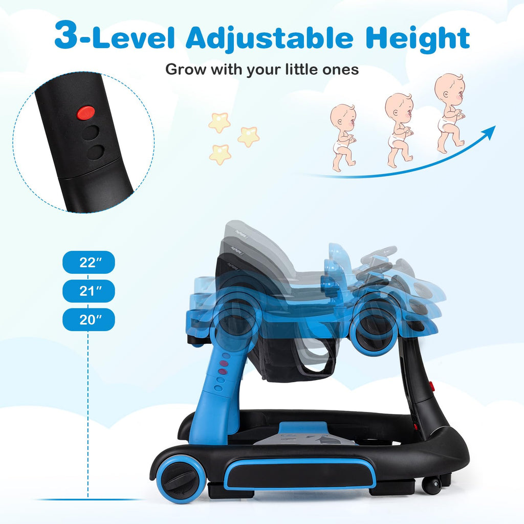 Foldable Adjustable Baby Walker with Wheels F7877