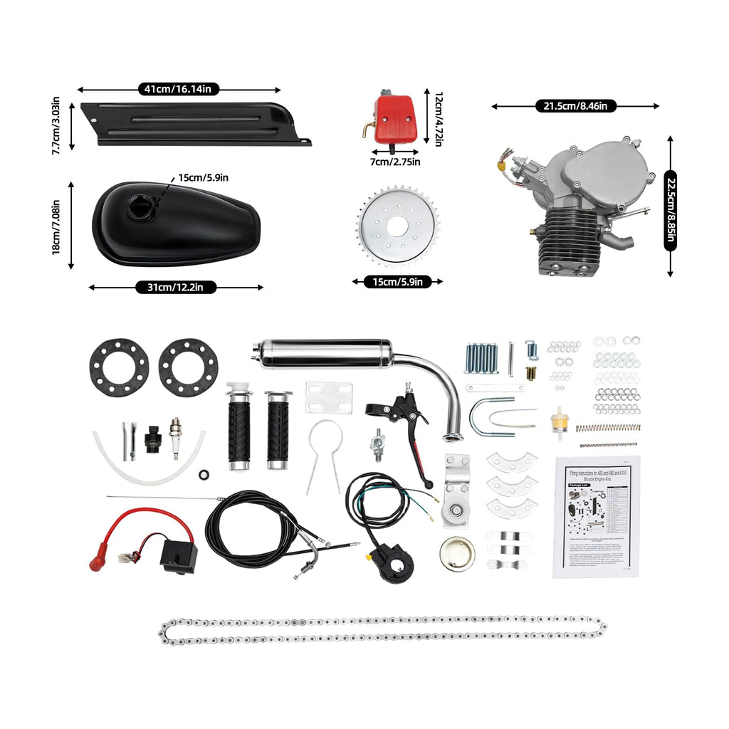 100cc 2-Stroke Air-Cooling Bicycle Engine Kit J55182