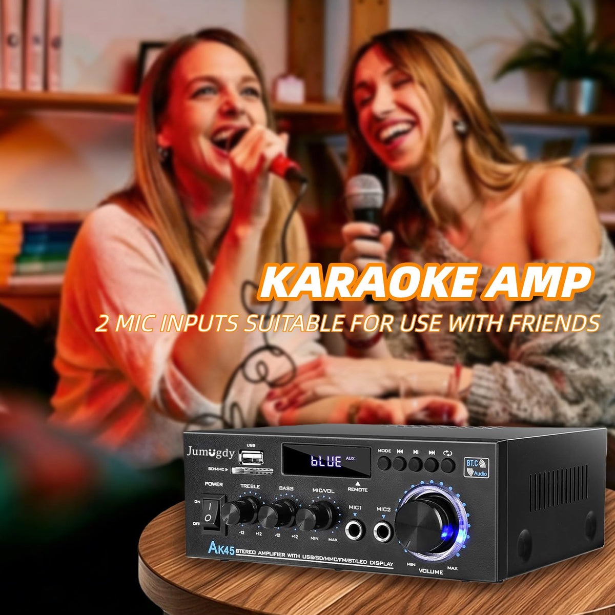 800W 2 Channel Bluetooth Power Amplifier X866