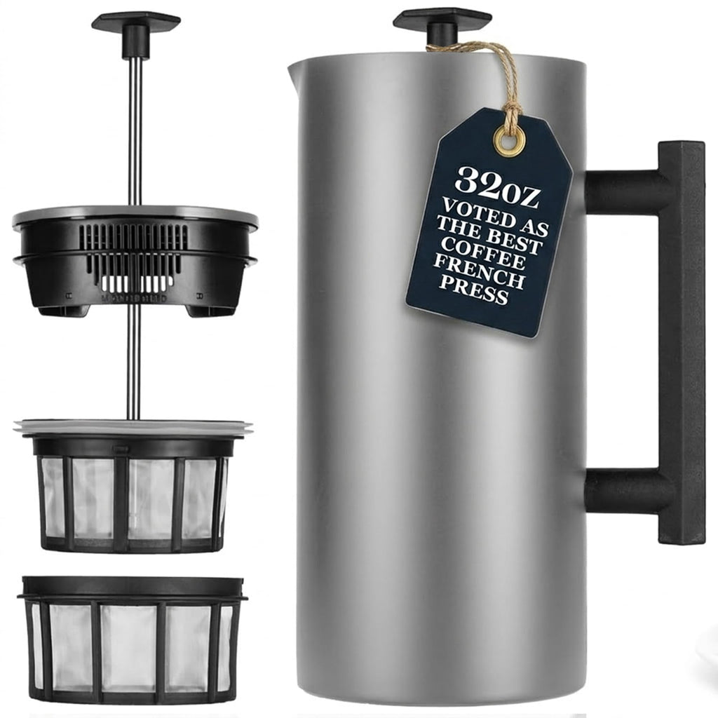 32oz Stainless Steel French Press B664633