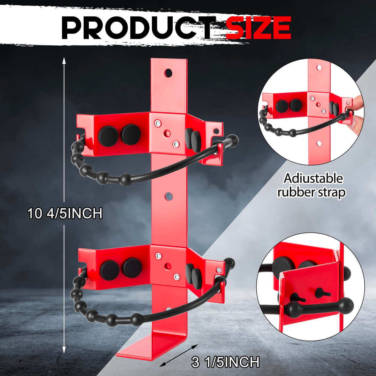 4 Pcs Fire Extinguisher Bracket, 2.5 Lb and 5 Lb, Red R84522