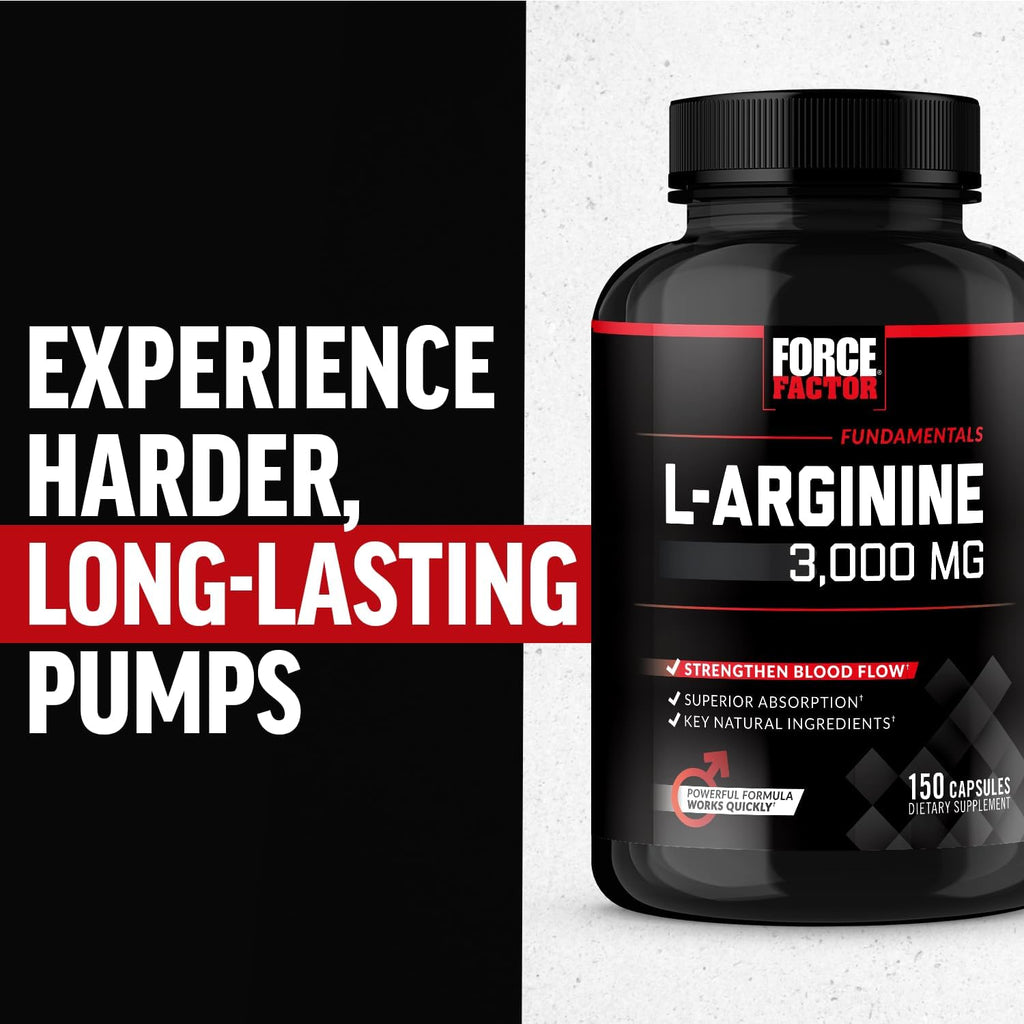 L-Arginine 3000mg Nitric Oxide Supplement 150 Capsules B4551
