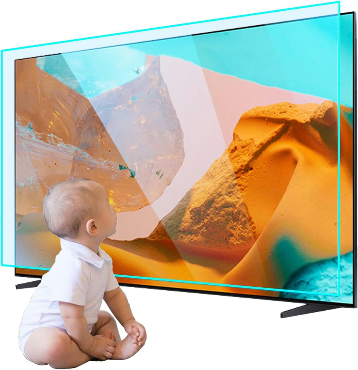 Matte Anti-Glare TV Screen Protector, 32-75 Inch Anti Blue Light Film I667