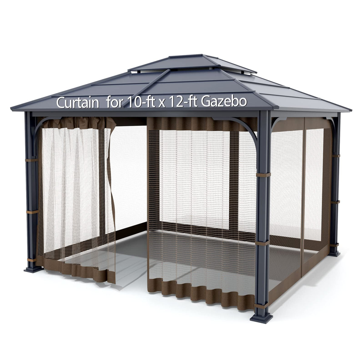 Brown 4-Panel Mosquito Netting V754577
