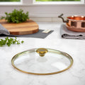 10" Tempered Glass Lid with Steam Vent & Stainless Steel Rim E693