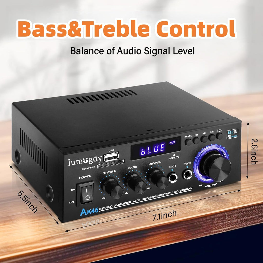 800W 2 Channel Bluetooth Power Amplifier X866