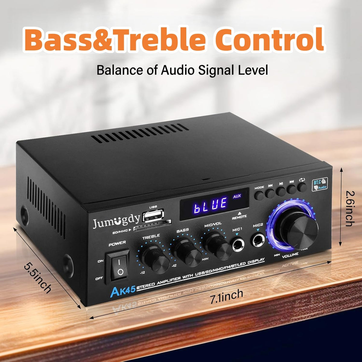 800W 2 Channel Bluetooth Power Amplifier X866