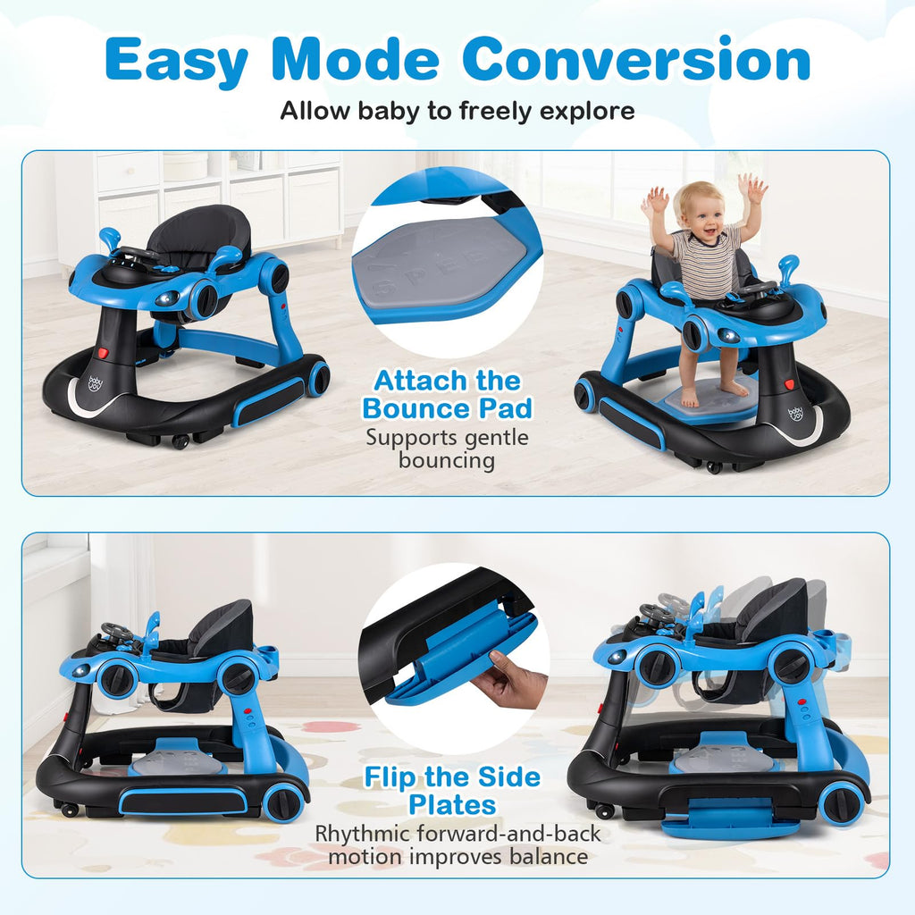 Foldable Adjustable Baby Walker with Wheels F7877