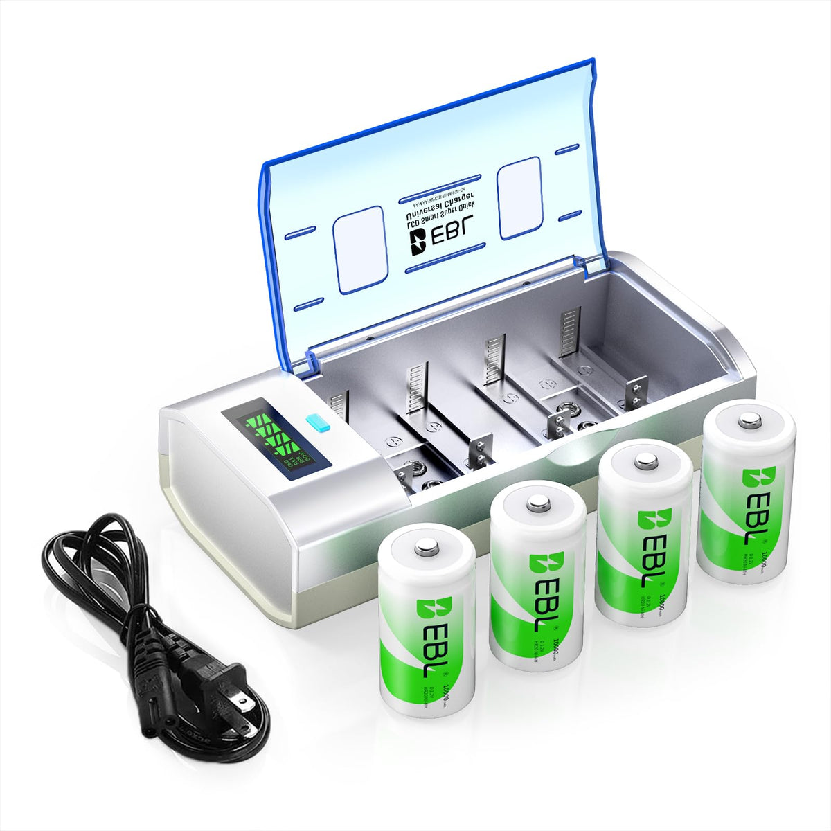Rechargeable Batteries and Universal Battery Charger W408