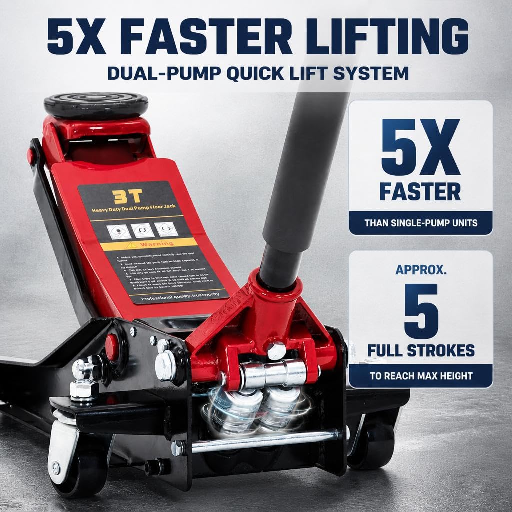3 Ton Low Profile Steel Hydraulic Floor Jack L77037