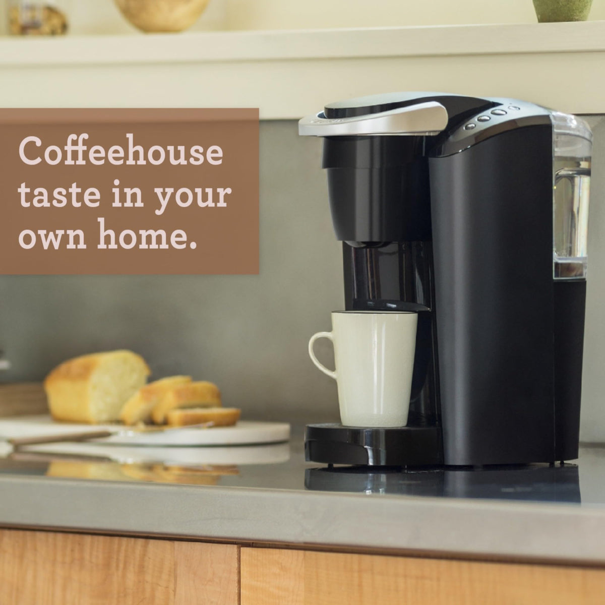 Black Single-Serve Coffee Maker with 3 Brew Sizes C49006