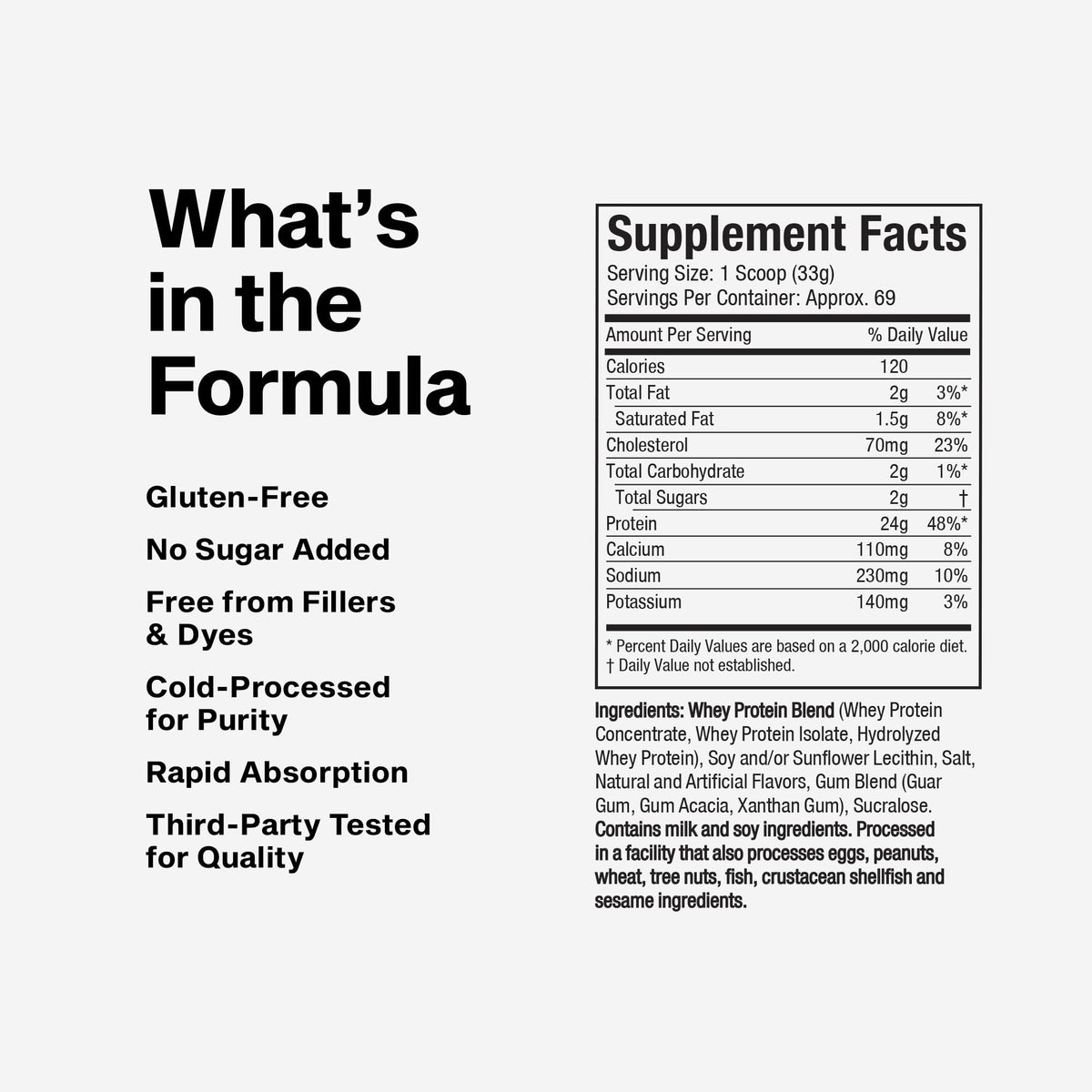 Whey Protein Powder Vanilla Cream 5LB Q322