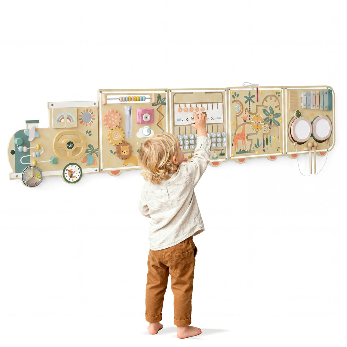 Montessori Wooden Activity Wall Board for Toddlers 18M+ P8393
