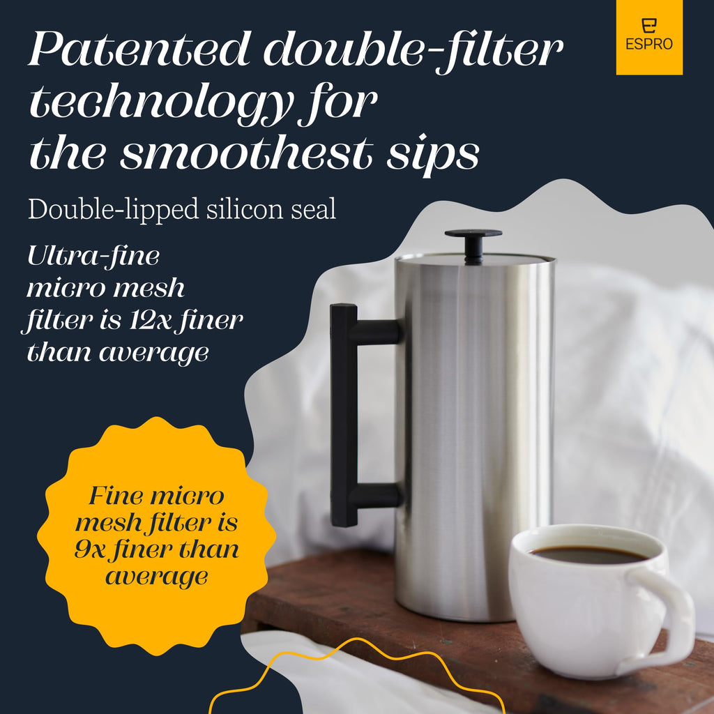 32oz Stainless Steel French Press B664633