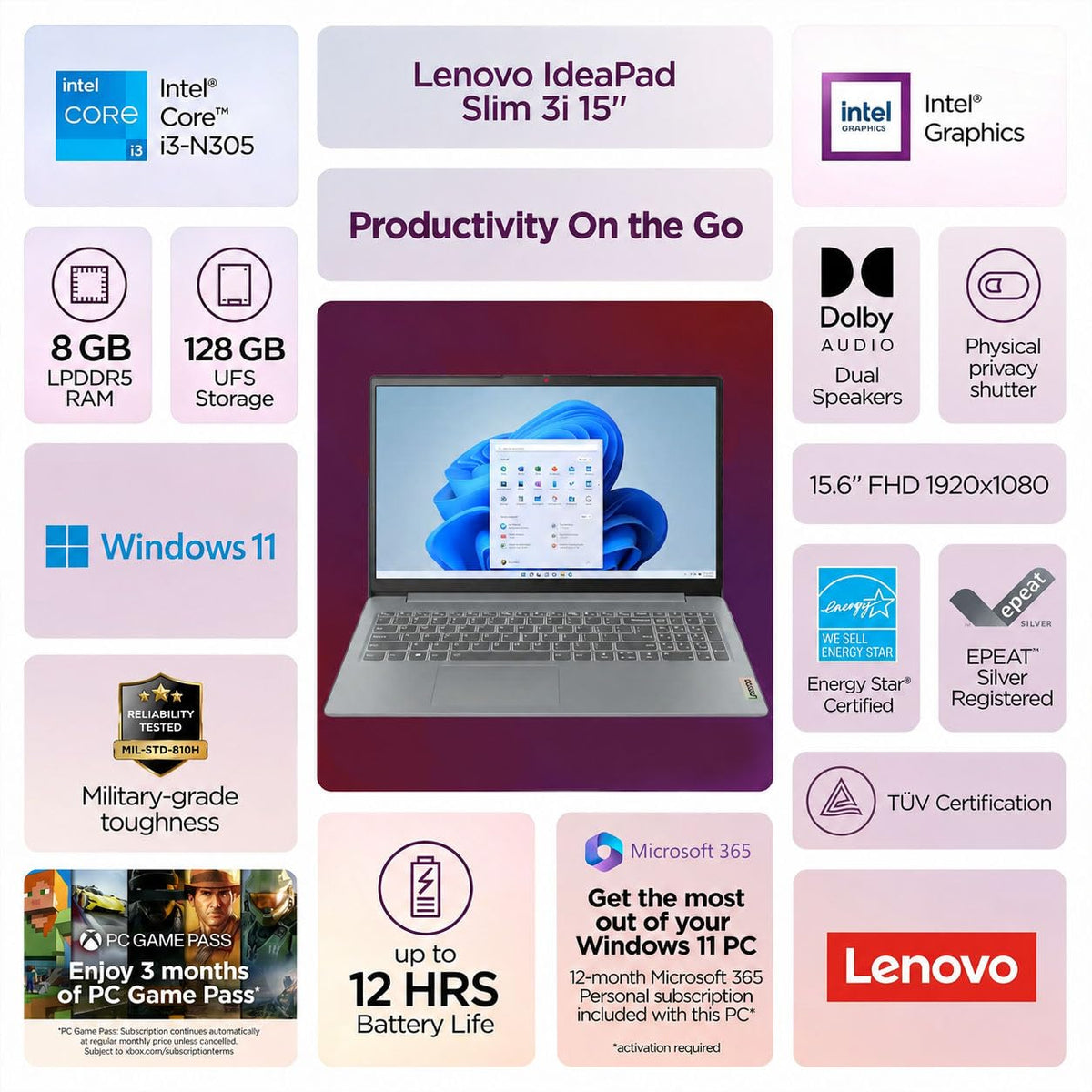 15.6" FHD Touchscreen Laptop Z621