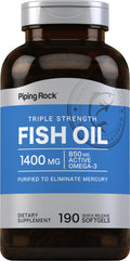 Fish Oil Omega 3 1400 mg 190 Softgels L518