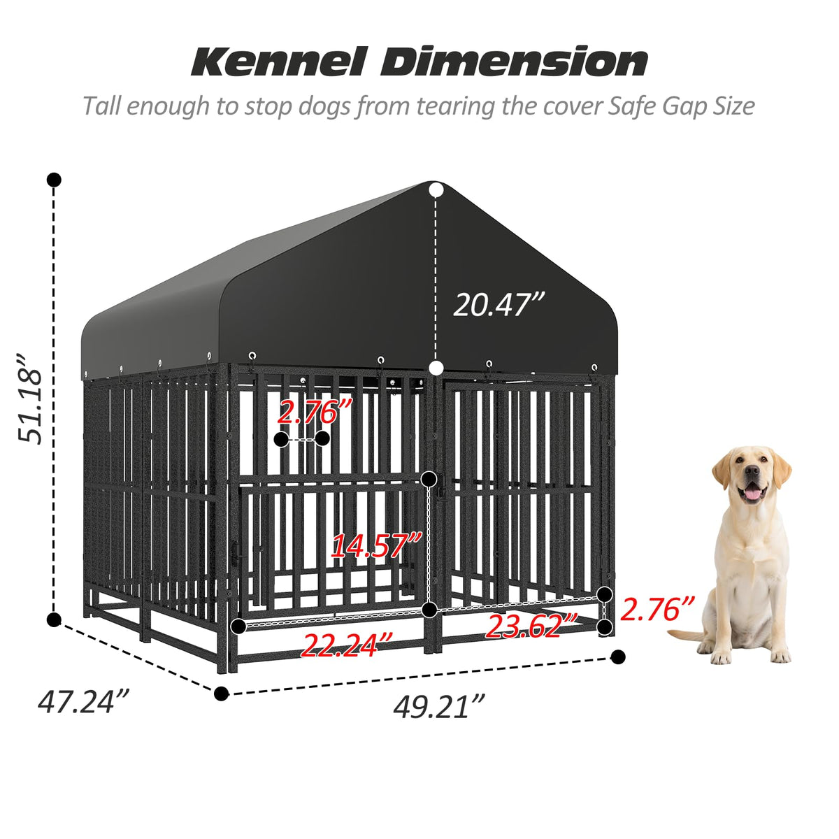 Small Dog Kennel Outdoor Heavy Duty Welded Wire Steel Pet Enclosure F653