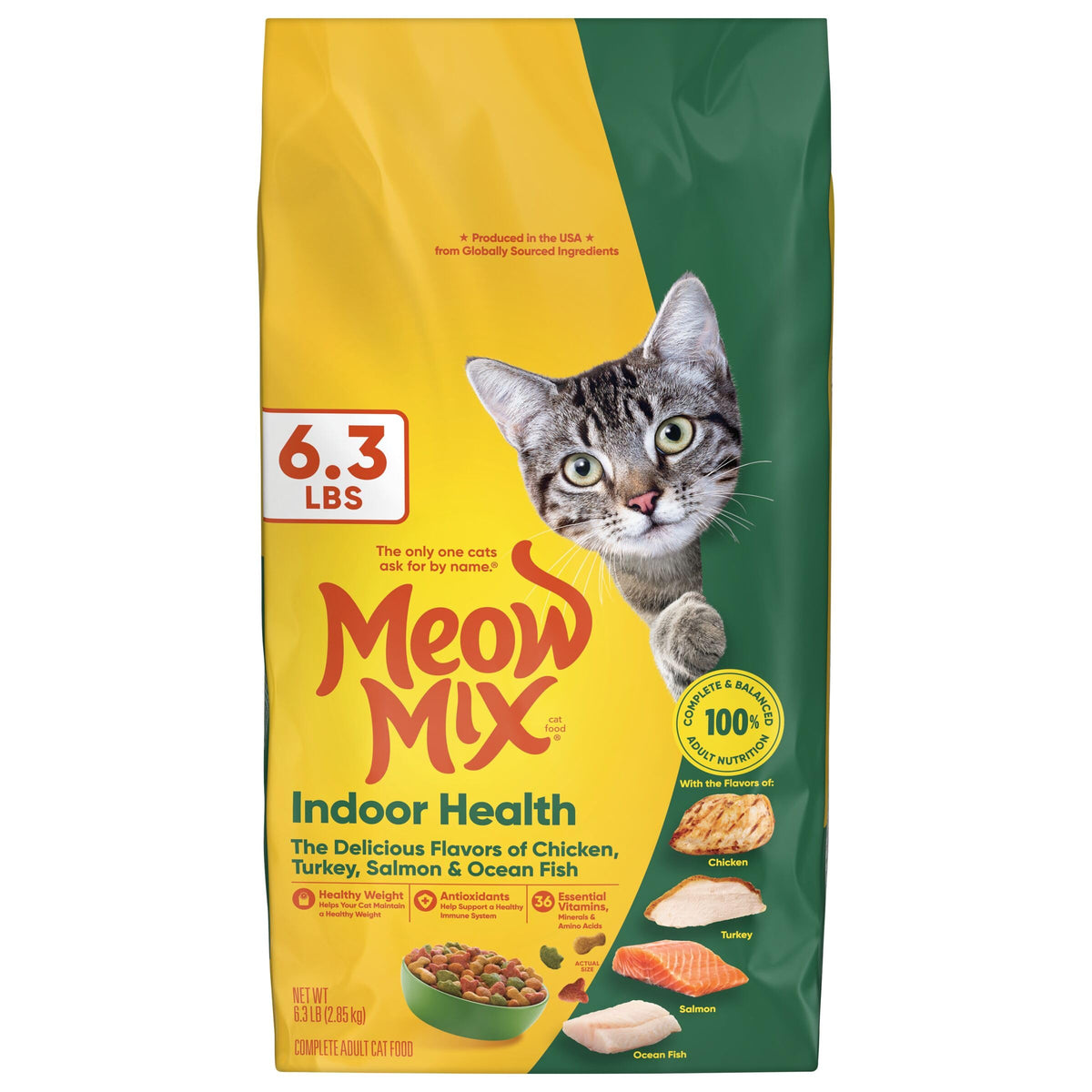 Indoor Health Dry Cat Food 6.3 Pound Bag X8748