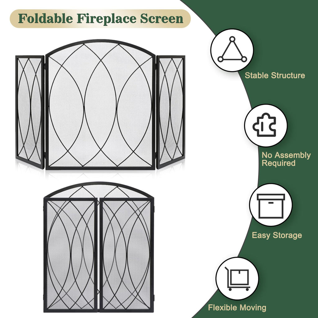 Wrought Iron Fireplace Screen T883