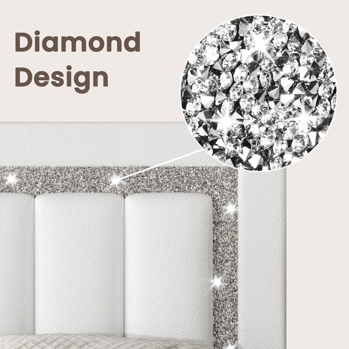 Full Floating Bed Frame with LED Lights T5205