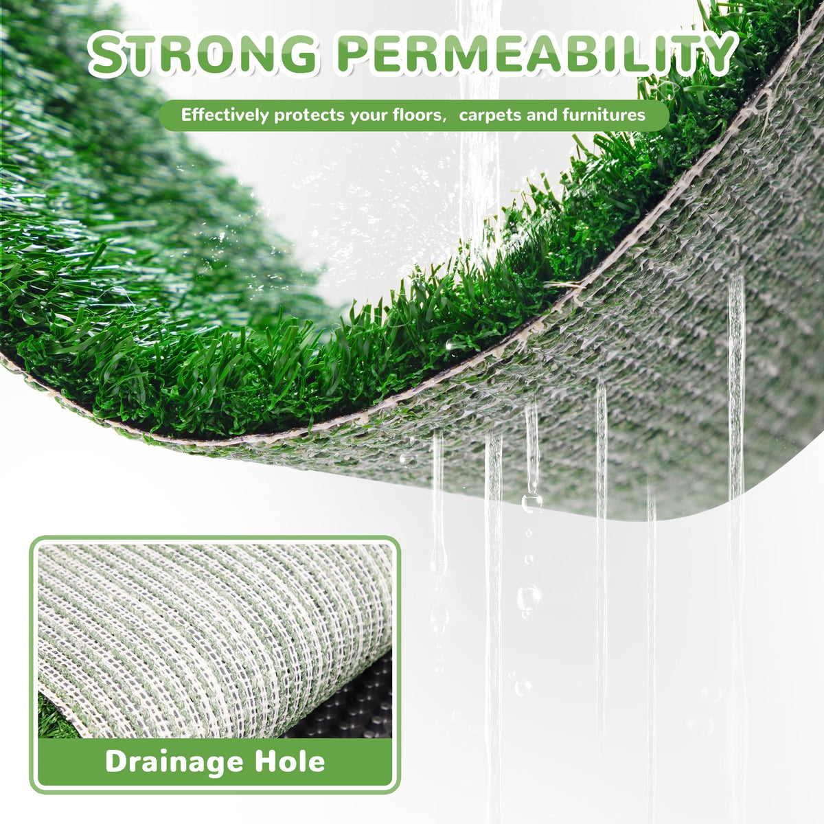 25" x 20" Reusable Indoor Dog Potty with Tray and 2 Artificial Grass Pads P45711
