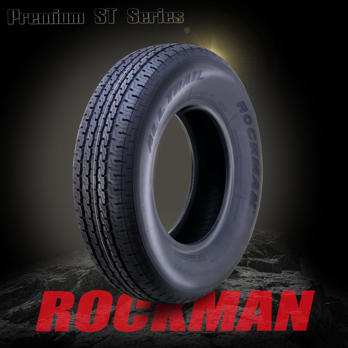 Trailer Tire Wheel ST205/75R15 8-Ply Silver Mod Rim A230804