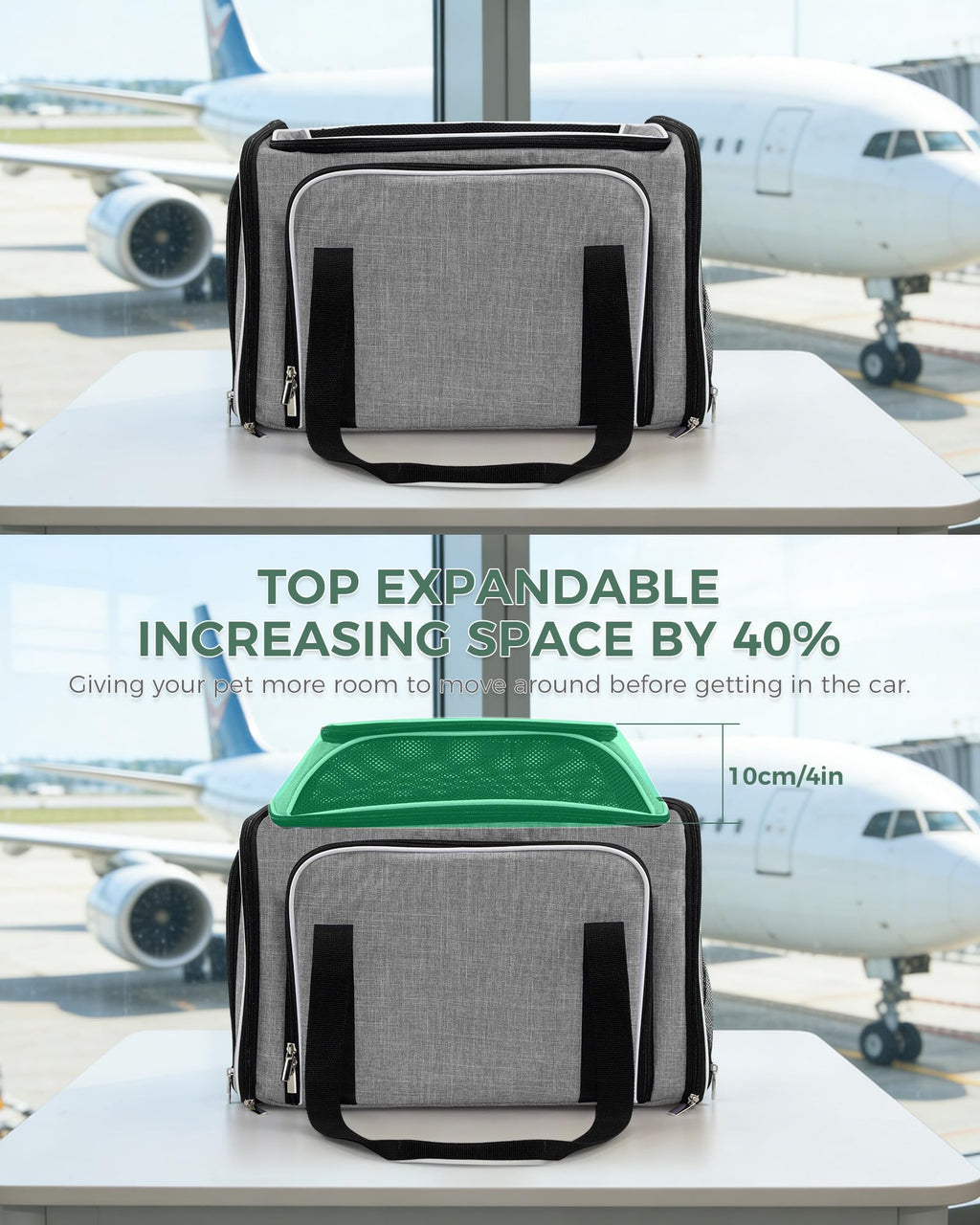 Airline Approved Soft Side Pet Carrier with Fleece Pad N89538