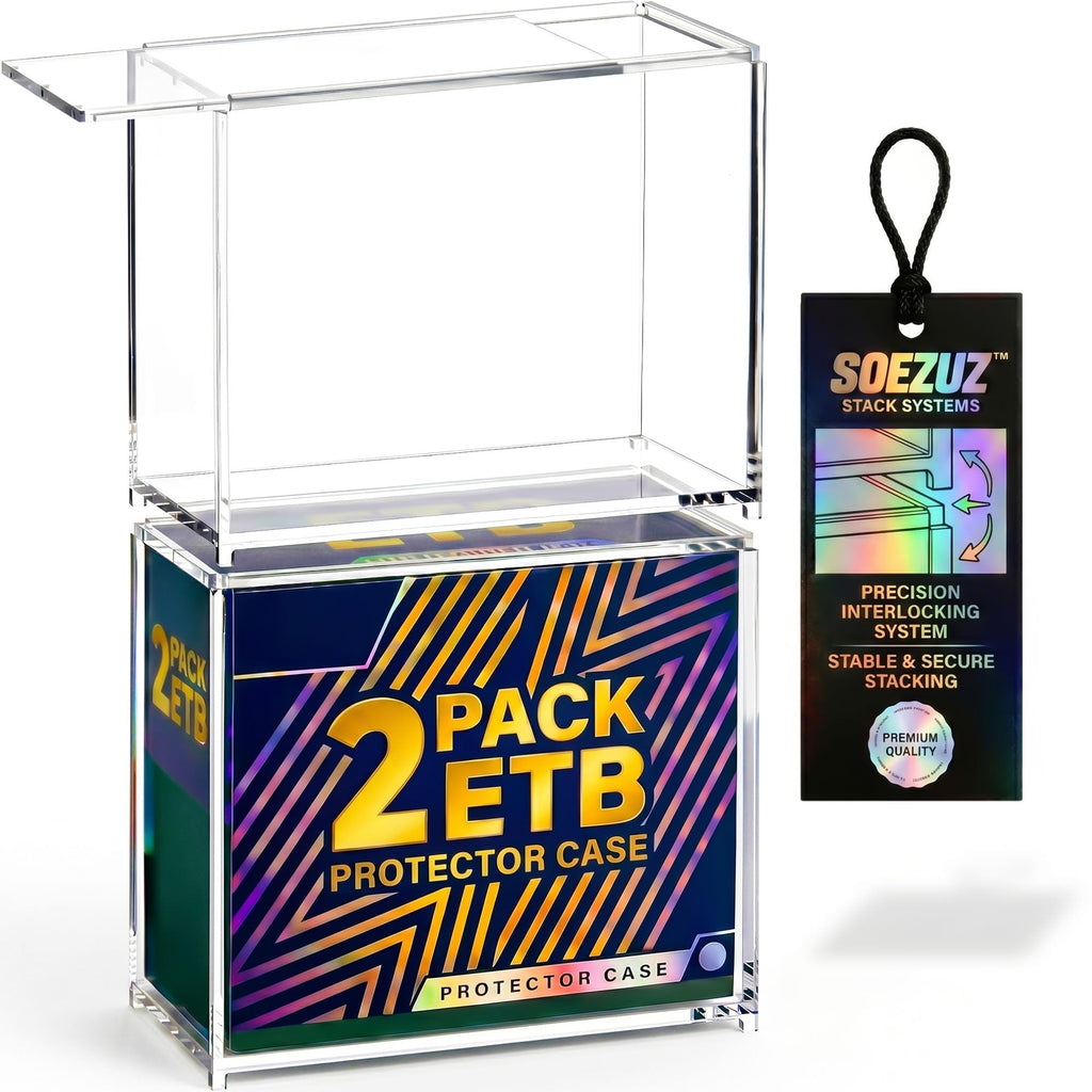2 Pack Acrylic Case Stackable Magnetic Protector for ETB Storage H856