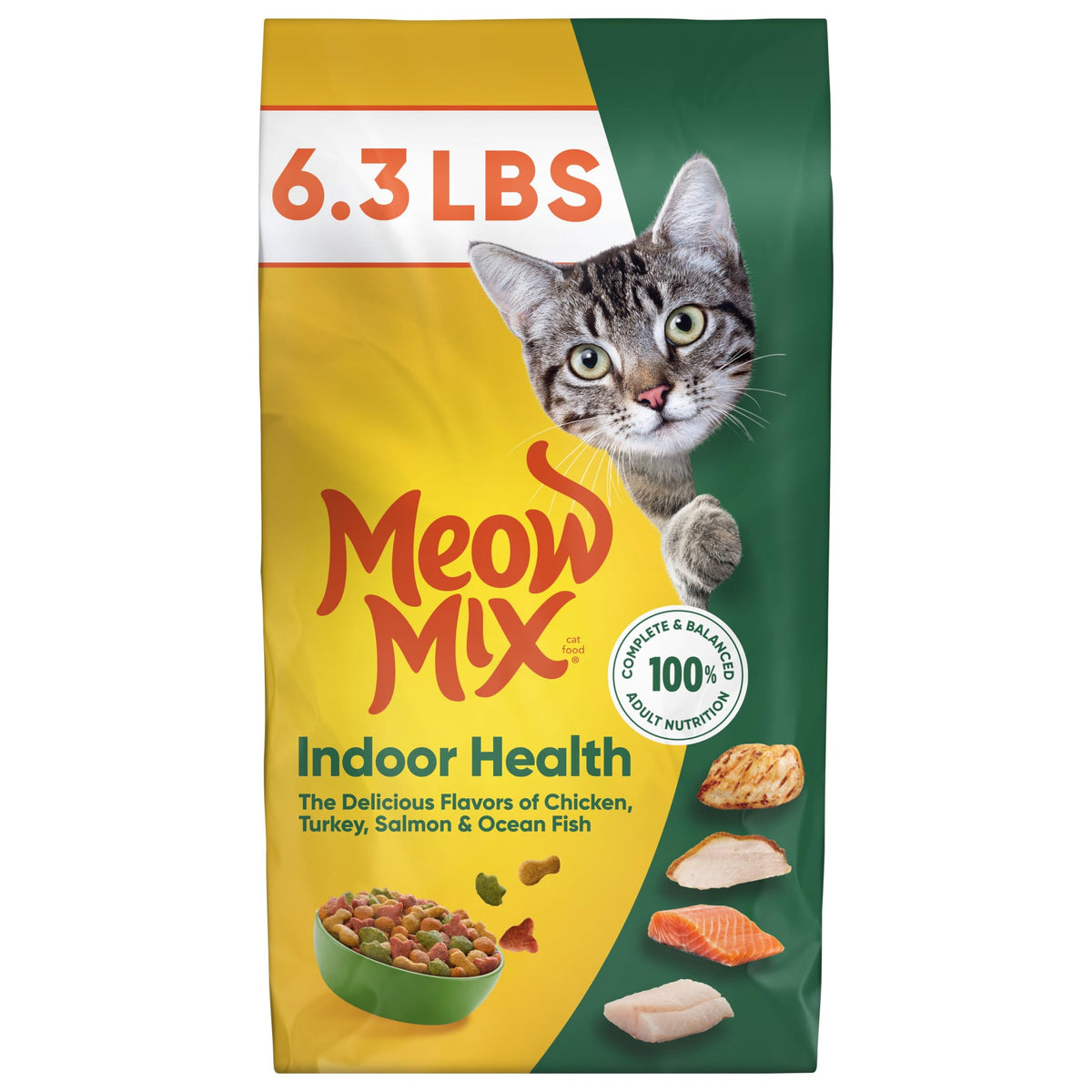 Indoor Health Dry Cat Food 6.3 Pound Bag X8748